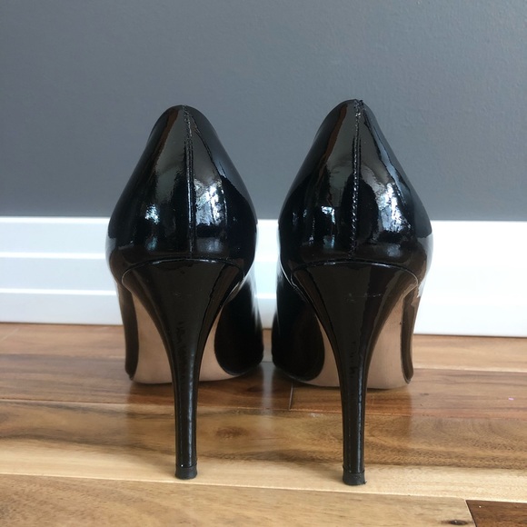 Weitzman Patent Peep Toe Pumps - Picture 3 of 10